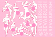 Procreate Male Mature Pose brushes, a Brush Add-On by Revabrush (Thumbnail 4 of 6)