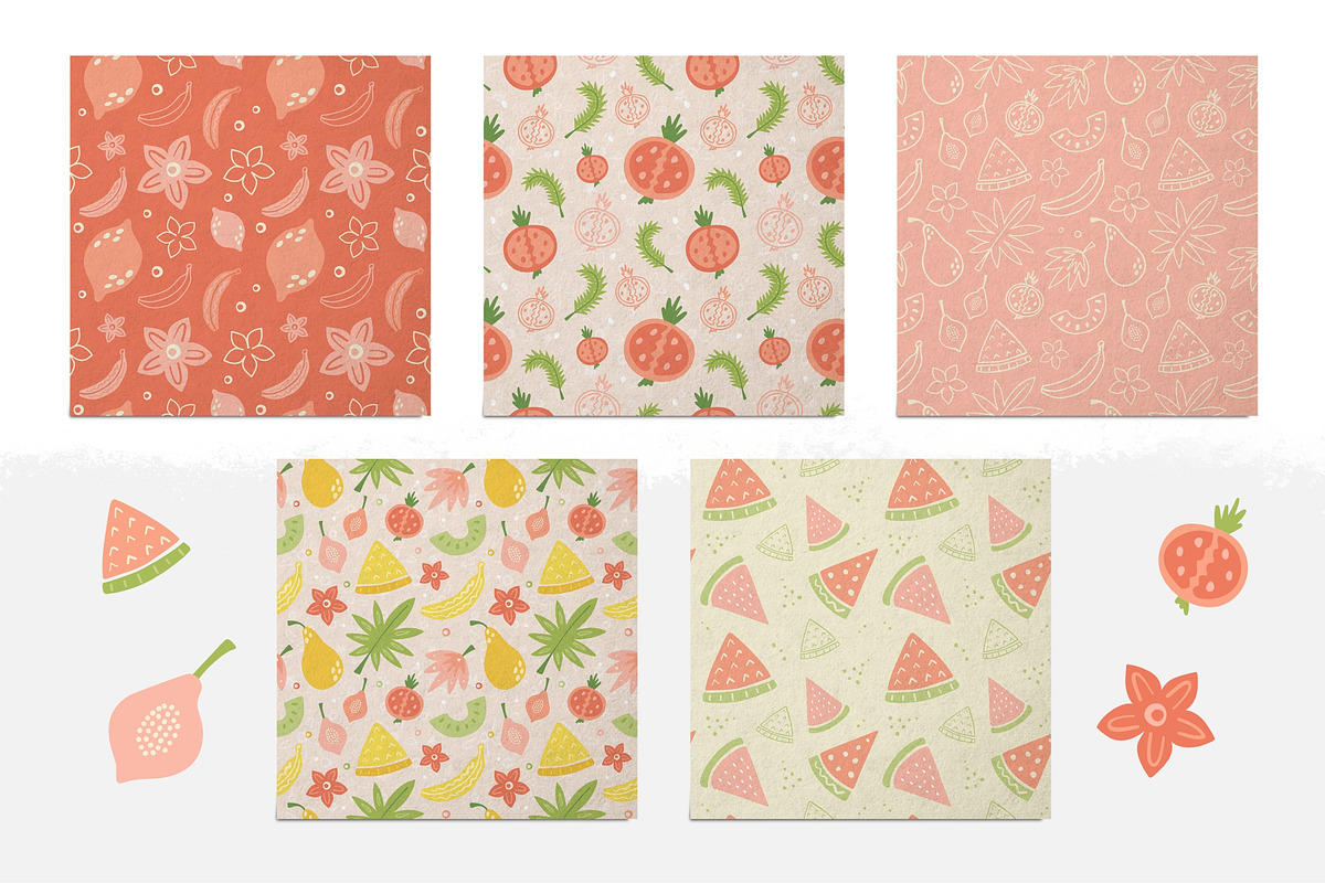 Fruits seamless pattern, a Pattern Graphic by LartGraphics (Photo 6 of 8)