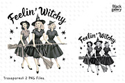 Vintage Halloween Witch PNG Bundle, a Graphic by Clipart Bloom (Thumbnail 11 of 15)
