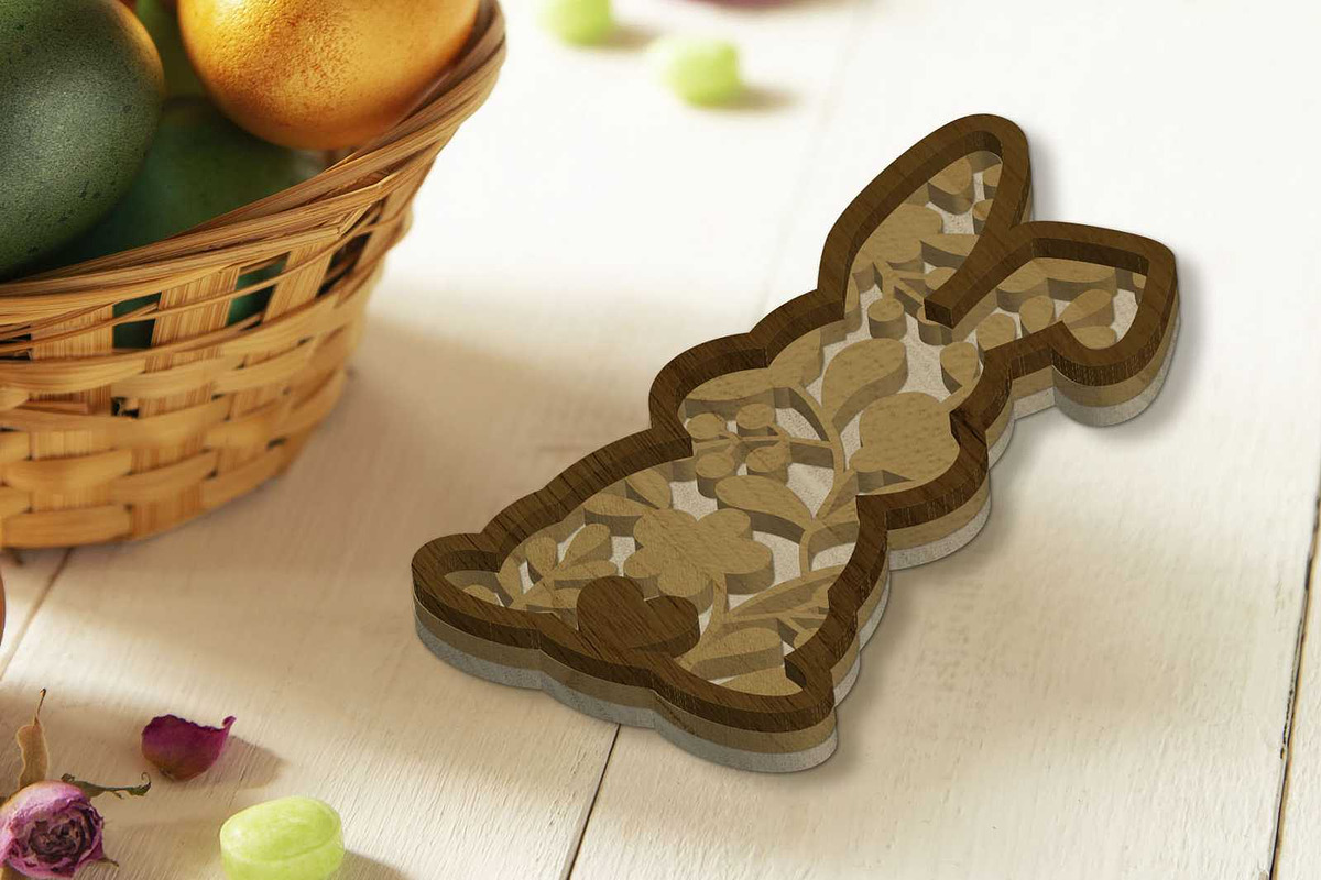Easter Bunny Set, Multilayer Decor, a Design Template by LaserCutano (Photo 3 of 7)