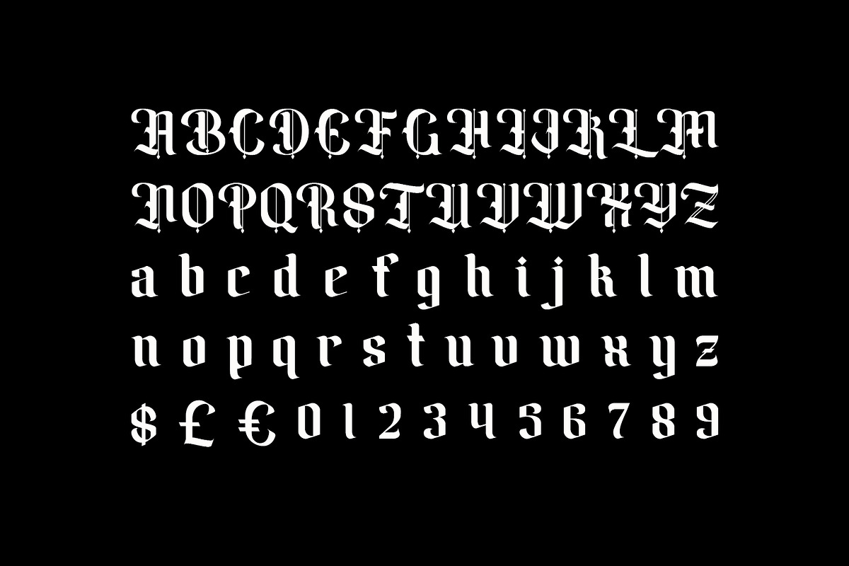 Amika Blackletter Font, a Blackletter Font by Maulana Creative (Photo 7 of 7)