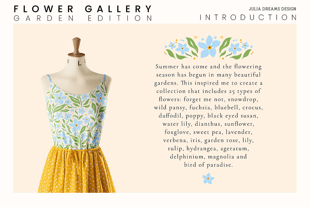 Flower Gallery Garden Edition, a Texture Illustration by Julia Dreams (Photo 2 of 10)