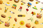 3D Summer Illustrations, an Environmental 3D Model by Rakata Studio (Thumbnail 6 of 6)