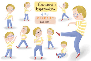 Boy clipart, a Person Illustration by Olga Brinza