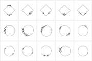 100 Hand Drawn Wreaths and Frames 2, a Work Illustration by NatalieArtShop (Thumbnail 12 of 16)