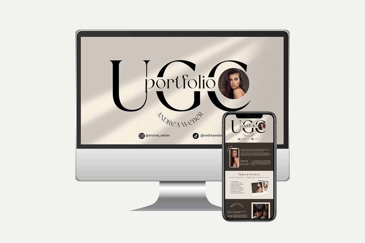 UGC Portfolio Canva Website Template, a Websites & App Template by Business Chic (Photo 4 of 5)