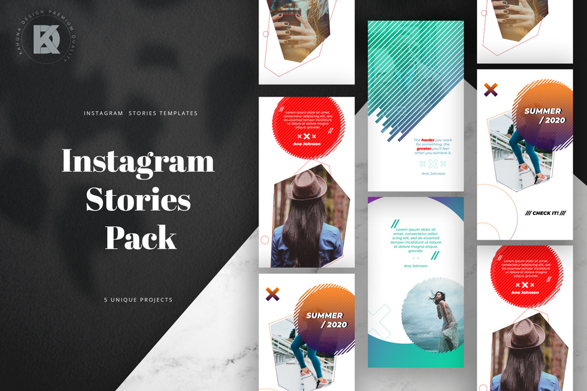 Instagram Stories Pack, a Social Media Template by Kahuna Design (Photo 1 of 4)