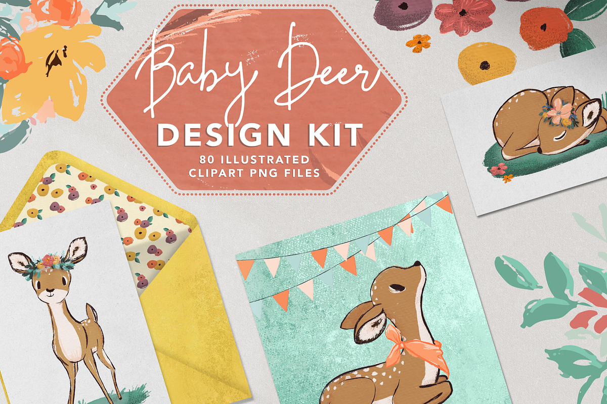 Sweet Baby Deer Illustrations, an Animal Illustration by Wooly Pronto (Photo 7 of 7)