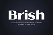 Brish, a Sans Serif Font by Zane Studio (Thumbnail 1 of 11)