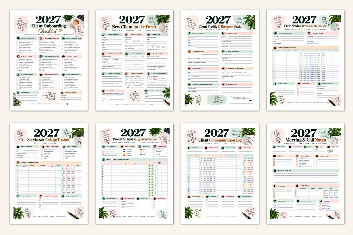 2027 Client Management Planner, a Stationery Template by Designmela01 (Photo 2 of 5)