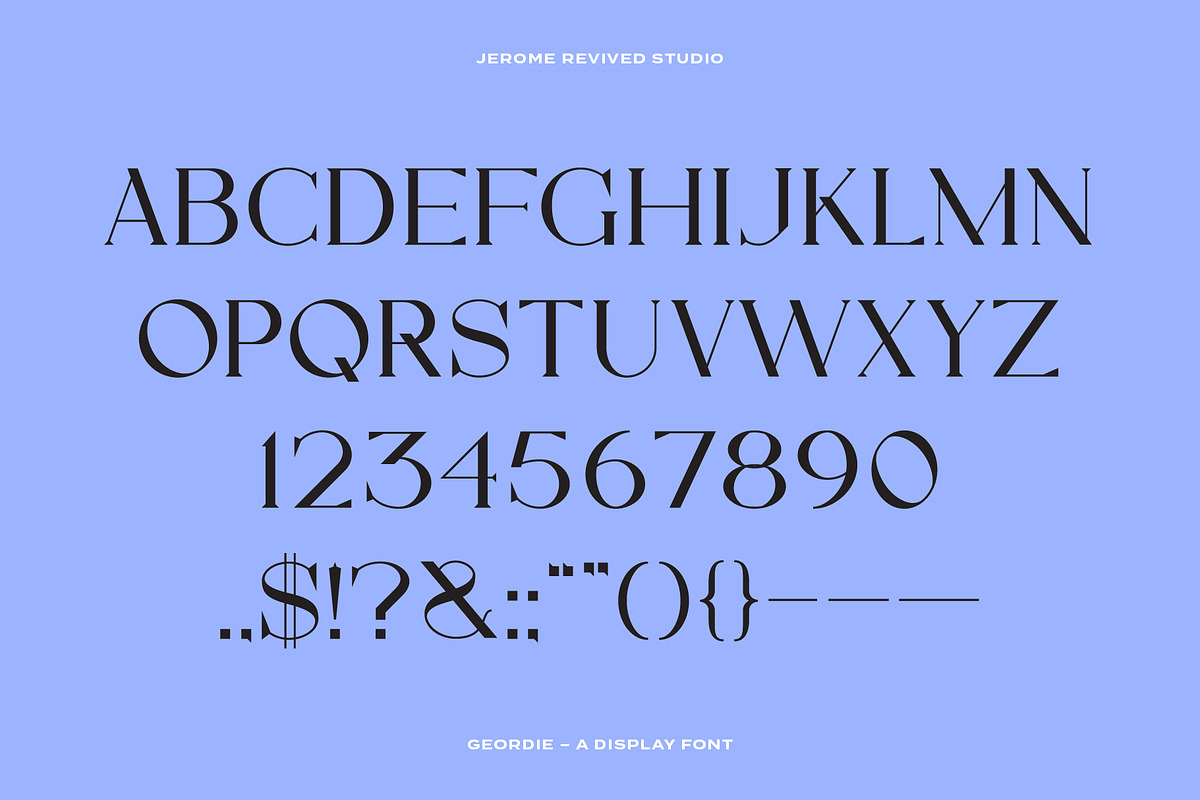 Geordie Display Font, a Serif Font by JeromeRevivedStudio (Photo 2 of 5)