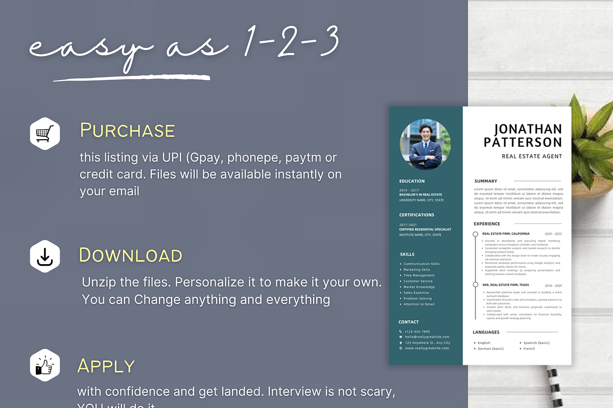Realtor Resume Template Canva preview 6