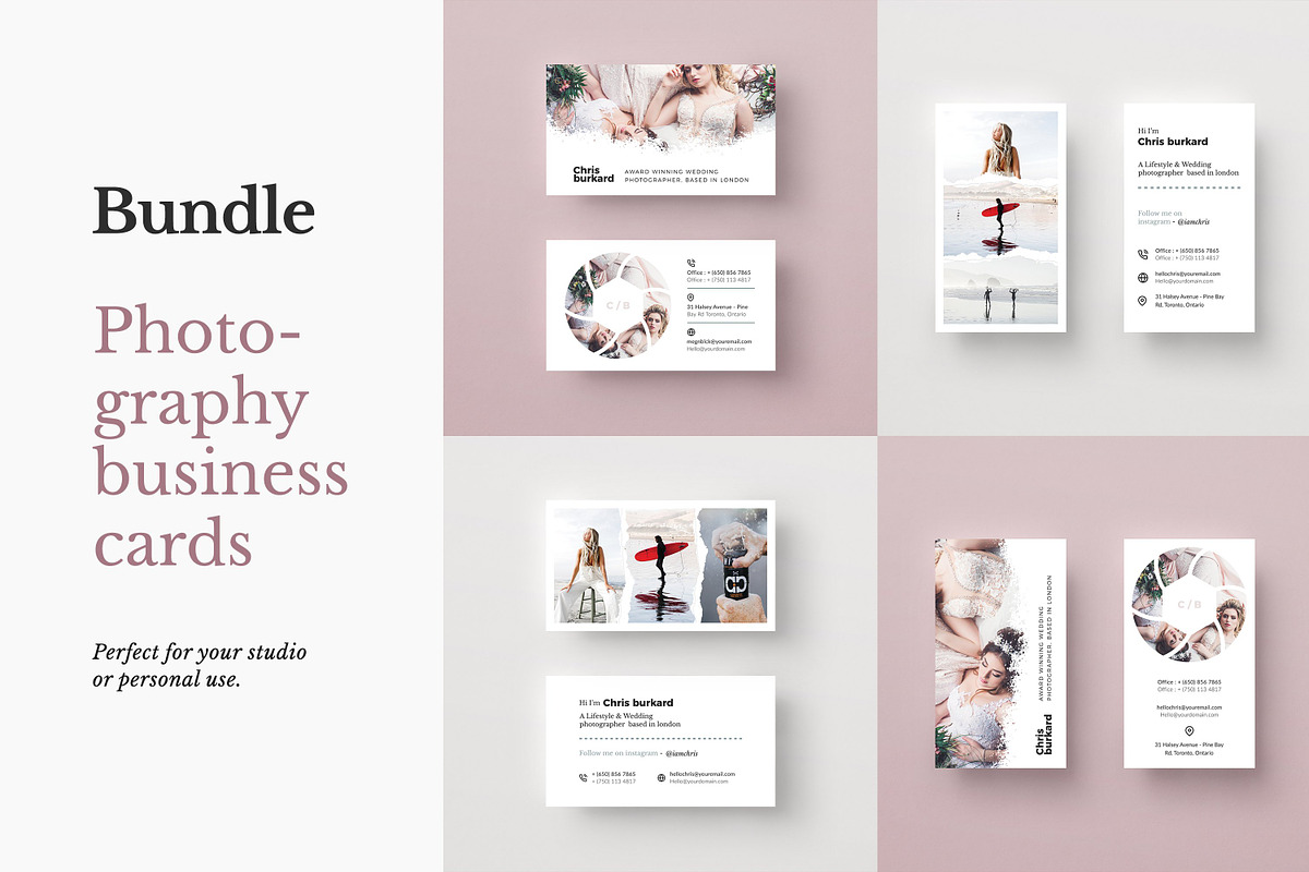 Photography Business Card Templates, a Business Card Template by Crevo Studio (Photo 1 of 6)