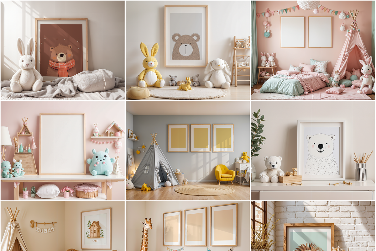 30 Nursery Frame Mockup Bundle PSD, a Mockup by MockupShopi (Photo 4 of 8)