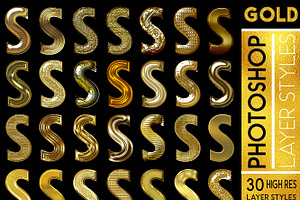 Gold Photoshop Layer Styles