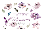 Watercolor Purple Blush Flowers, an Illustration by Feather Grace Designs (Thumbnail 7 of 9)
