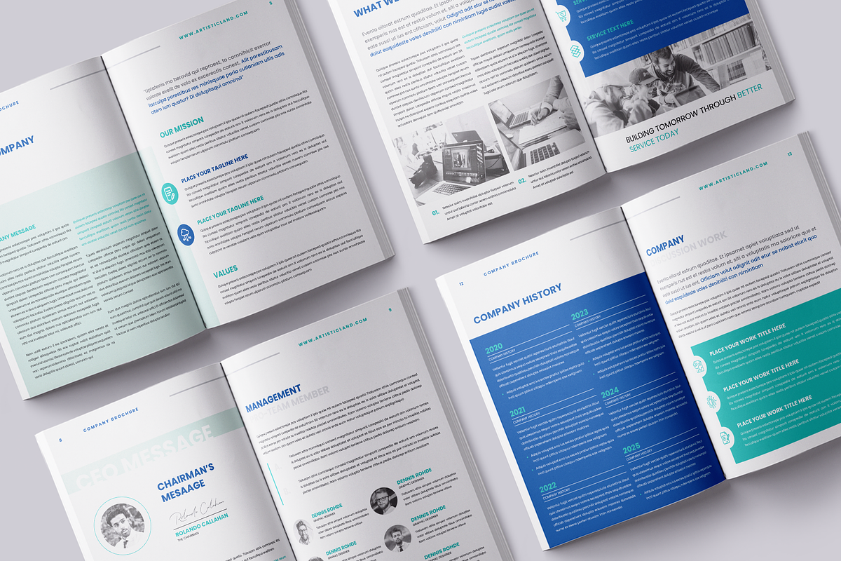 Brochure | Canva, Word, PPTX, IND, a Brochure Template by ArtisticLand (Photo 6 of 7)
