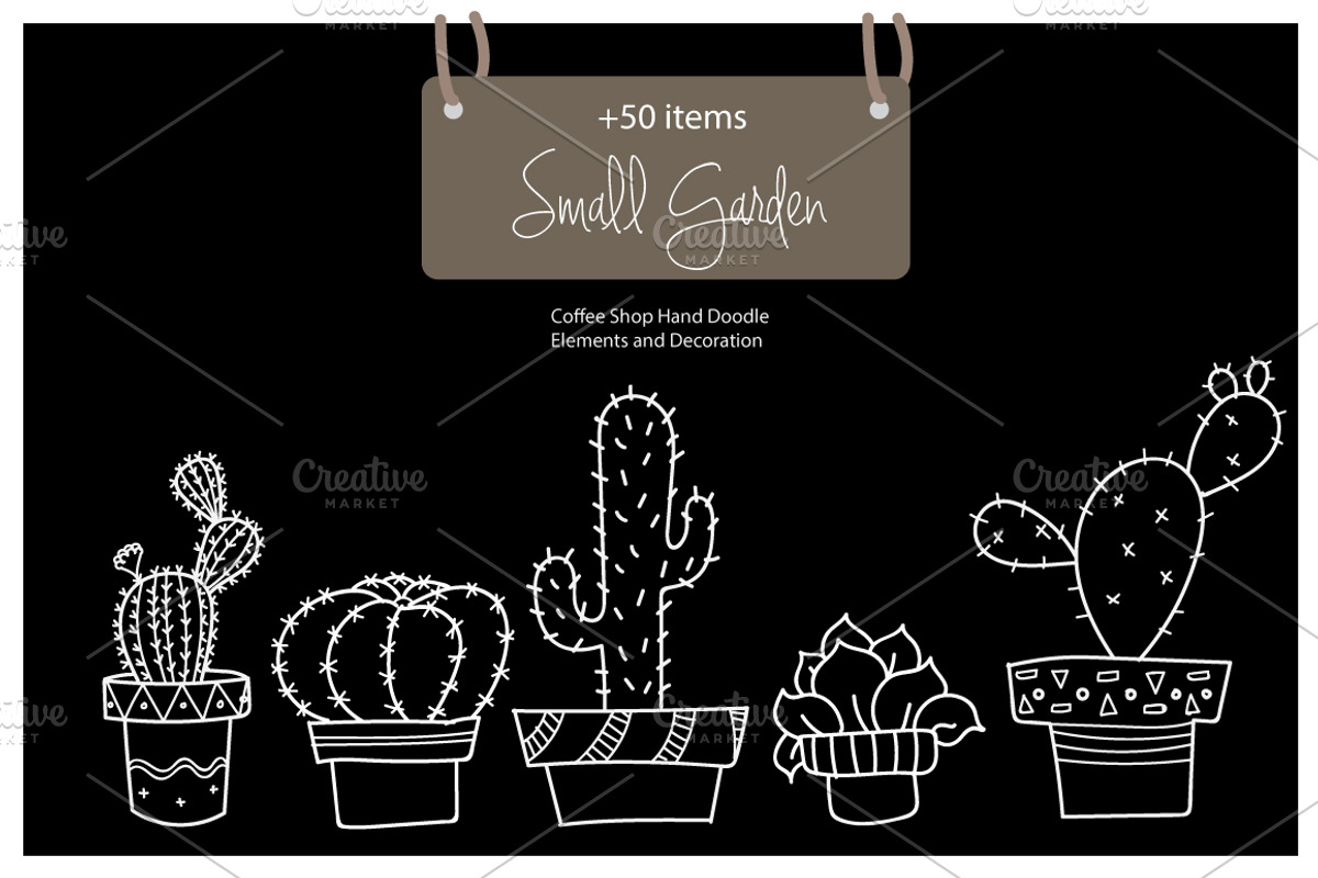 Small Garden & Coffee Shop, a Decorative Illustration by MooBeer (Photo 6 of 6)