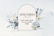 Watercolor clipart Winter tenderness, an Object Illustration by ArtMaslyana (Thumbnail 1 of 10)
