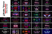 Editable Vector Neon Creator Effect, a Decorative Illustration by Photoshop Action (Thumbnail 1 of 11)