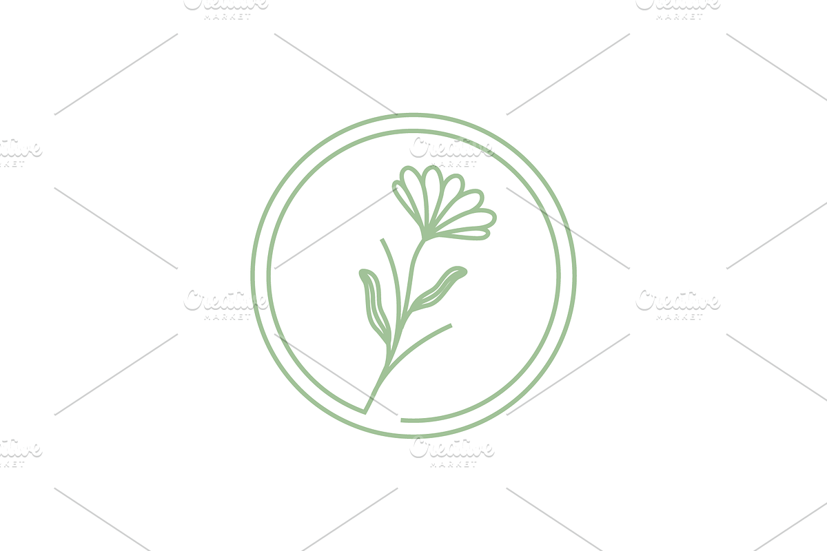 line art beauty flower feminine logo, a Branding & Logo Template by devastd