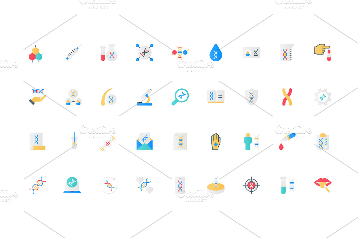 Genetics research, biotech, DNA, an Object Illustration by Lemberg Vector