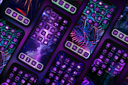 120 Purple Neon iOS 14 App Icon Pack, an Icon by IOS14iconsStudio (Thumbnail 3 of 3)