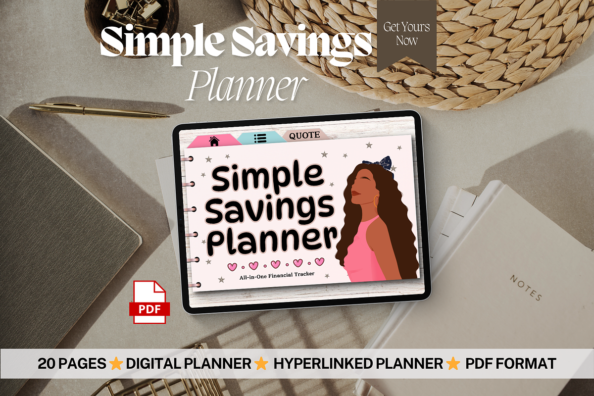 Simple Savings Planner, a Templates & Theme by bellaROSEworkshop (Photo 1 of 5)