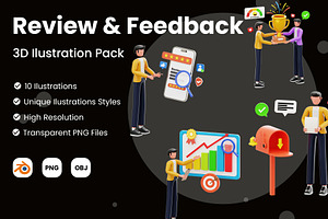 Review & Feedback 3D Illustration, a Characters & Person 3D Model by novia99design
