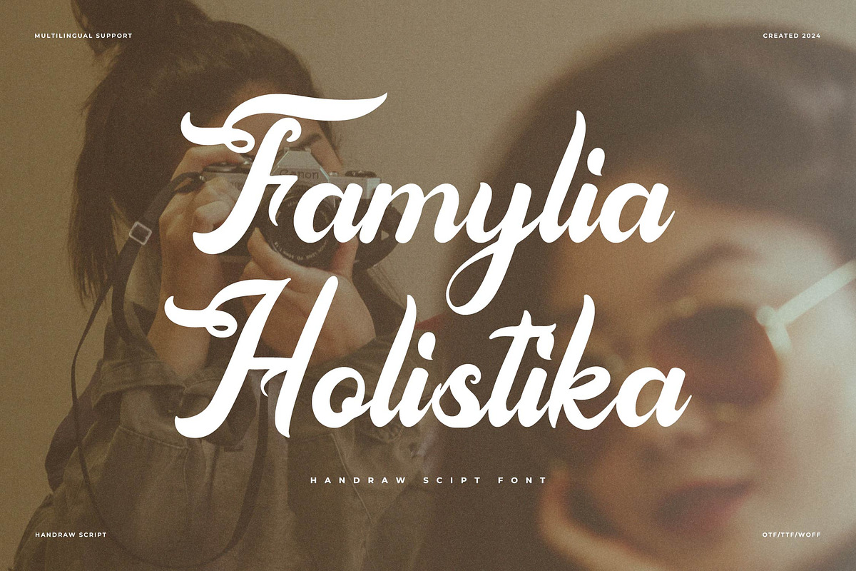 Famylia Holistika Hand Drawn Script, a Script Font by Denustudios (Photo 1 of 14)
