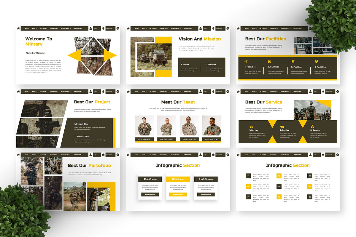 Military - Military Powerpoint, a Presentation Template by Deepslide Studio