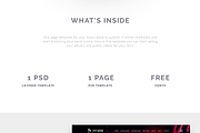 City Band - Music Band OnePage PSD, a Landing Page Template by IB (Thumbnail 3 of 5)