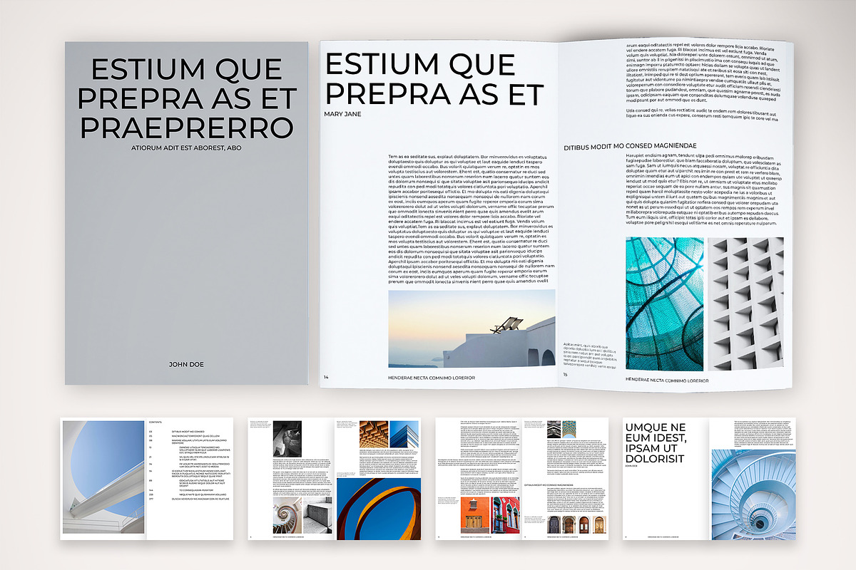 Clean & Minimalist Magazine Template, a Magazine Template by McLittle Stock (Photo 1 of 4)