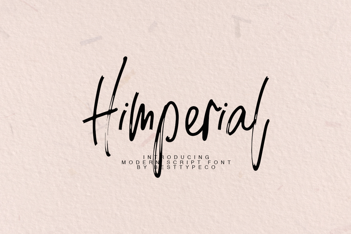 Himperial, a Script Font by Besttypeco