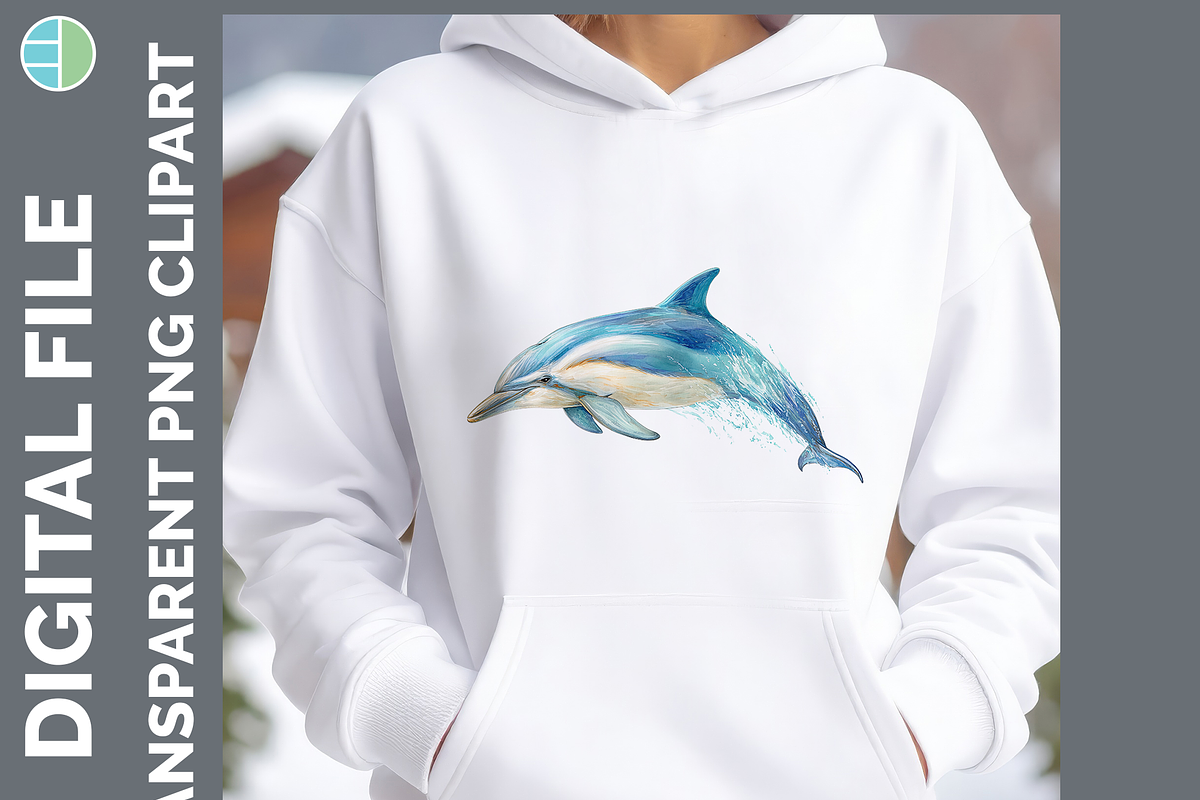 Dolphin Illustration Bundle, 22 PNG, an Animal Illustration by Enliven Designs (Photo 3 of 8)
