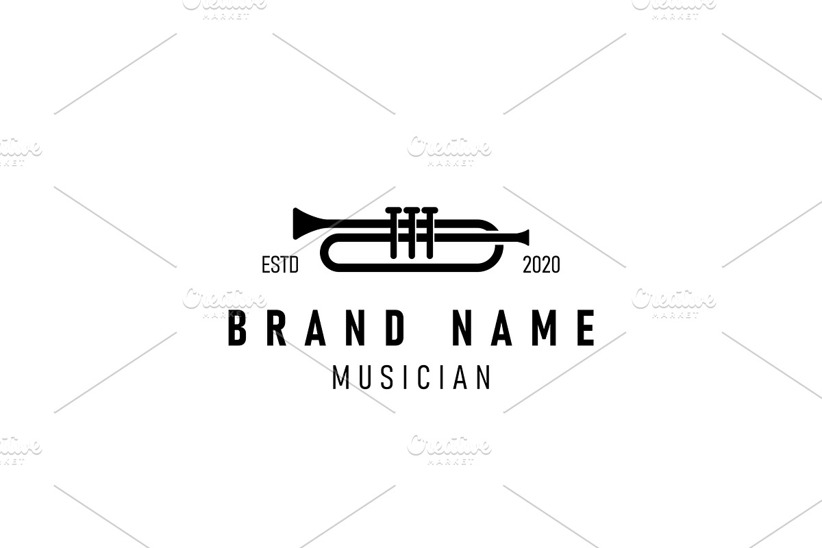 Trumpet Music Jazz Logo Design, a Branding & Logo Template by AlvinStd