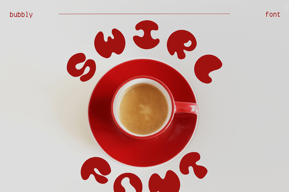 Swirl - Bubbly & fantasy font, a Symbol Font by Iasan Design (Photo 1 of 6)
