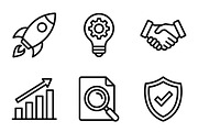 44 Business Presentation Icons, an Outline Icon by adenpinkstore (Thumbnail 7 of 14)