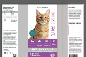 Cat Food Packaging Template