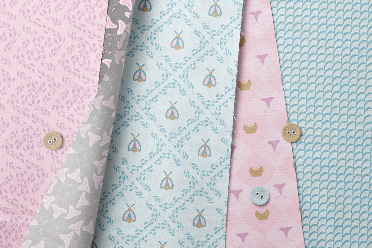 Insects & geometric motifs patterns, a Pattern Graphic by CapriceMeDesigns (Photo 7 of 10)