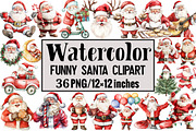 Funny Santa Clipart, an Illustration by Design Market (Thumbnail 1 of 4)