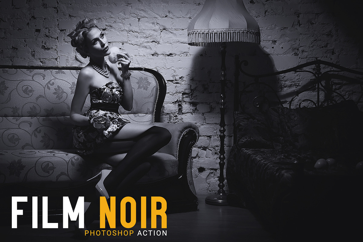 Film Noir Photoshop Action, an Action Add-On by CraftingStudio (Photo 1 of 6)