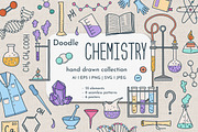 Chemistry Hand drawn Doodle Set, an Education Illustration by KathrineWatercolor (Thumbnail 1 of 6)