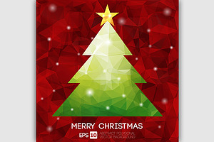 Christmas tree Polygonal Design
