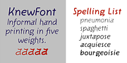KnewFont, a Handwritten Font by Ingrimayne Type (Thumbnail 2 of 7)