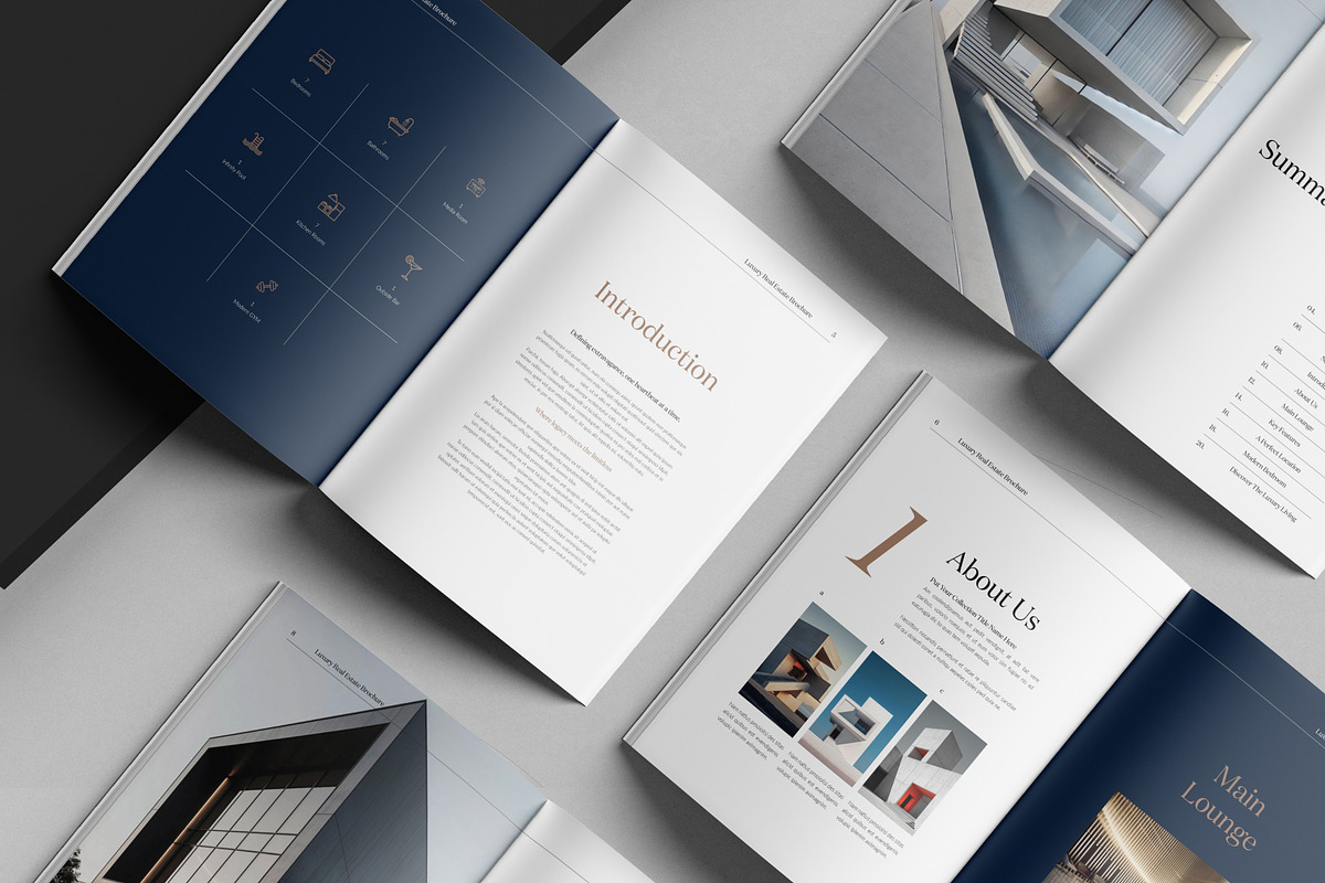 Luxury Real Estate Brochure Template, a Brochure Template by DesignCrest (Photo 6 of 14)