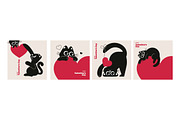 Cute Valentine’s Day Cards, a Seasonal Illustration by PureSolution (Thumbnail 3 of 4)