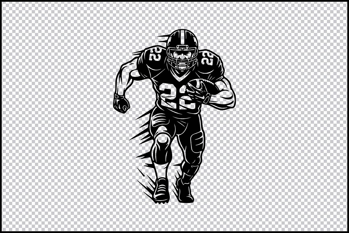 American Football Player SVG Design, an Object Graphic by BeeCraftR (Photo 3 of 3)