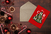 10 Editable Christmas Card Templates, a Card Template by Kyuubu Arts (Thumbnail 3 of 12)