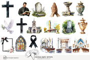105 Christian funeral clip art, a Person Illustration by Poppy Lane Studio (Thumbnail 8 of 10)